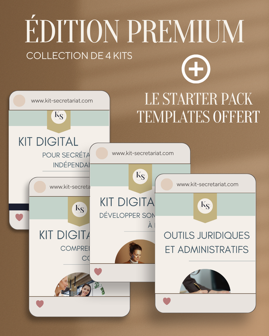 Kit digital "Édition PREMIUM" - Collection de 4 kits + Le Starter Pack Templates