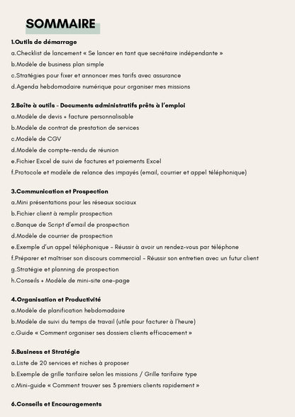 Kit digital Ultime pour Secrétaire Indépendante